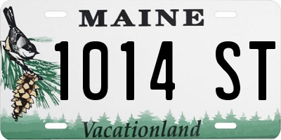 ME license plate 1014ST