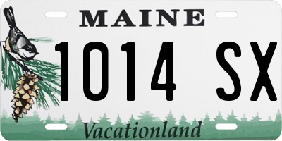 ME license plate 1014SX