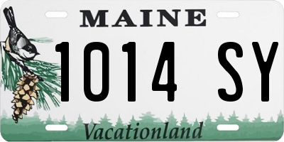 ME license plate 1014SY