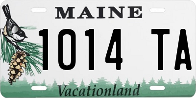 ME license plate 1014TA