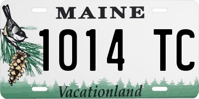 ME license plate 1014TC