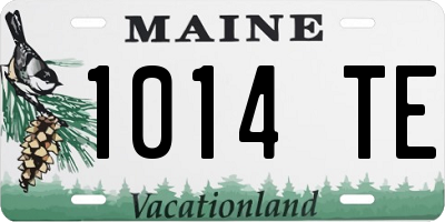 ME license plate 1014TE