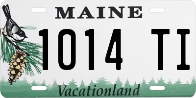 ME license plate 1014TI