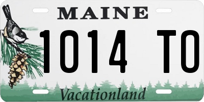 ME license plate 1014TO