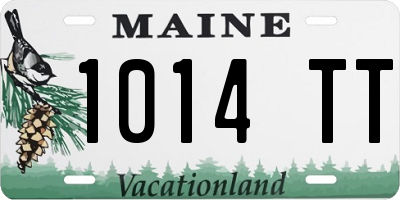 ME license plate 1014TT