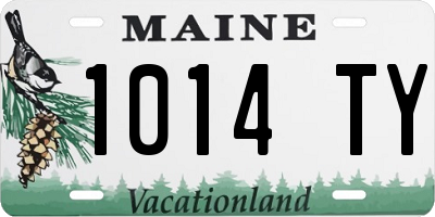 ME license plate 1014TY