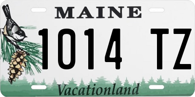 ME license plate 1014TZ