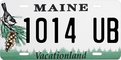 ME license plate 1014UB