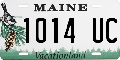 ME license plate 1014UC