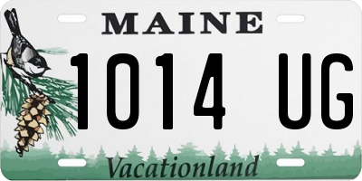 ME license plate 1014UG
