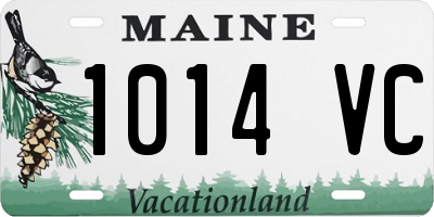ME license plate 1014VC