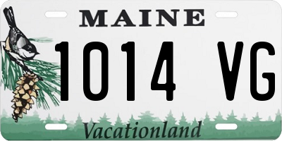 ME license plate 1014VG