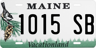 ME license plate 1015SB