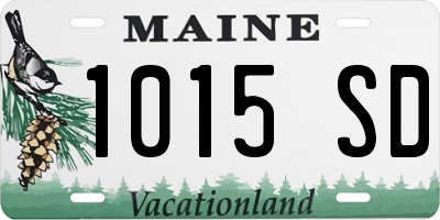 ME license plate 1015SD