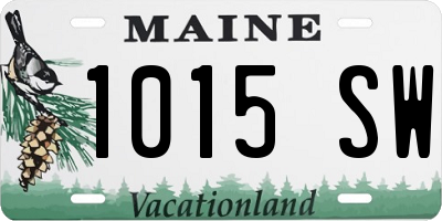 ME license plate 1015SW