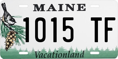 ME license plate 1015TF