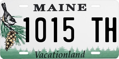 ME license plate 1015TH