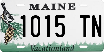 ME license plate 1015TN