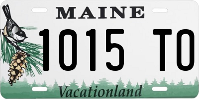ME license plate 1015TO