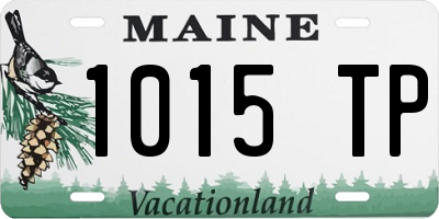 ME license plate 1015TP