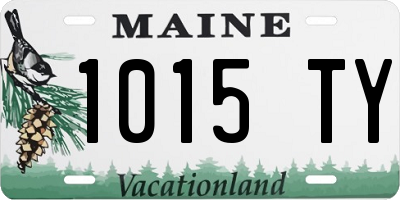 ME license plate 1015TY