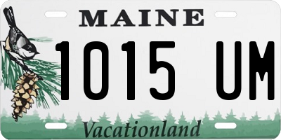 ME license plate 1015UM