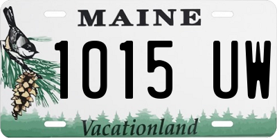 ME license plate 1015UW