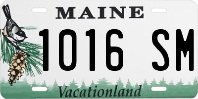 ME license plate 1016SM