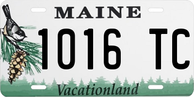 ME license plate 1016TC