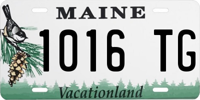 ME license plate 1016TG
