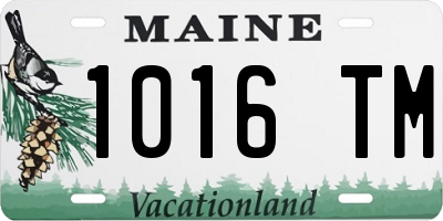 ME license plate 1016TM