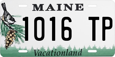 ME license plate 1016TP