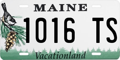 ME license plate 1016TS