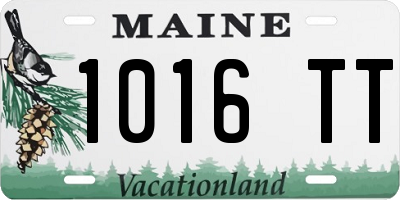 ME license plate 1016TT