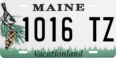 ME license plate 1016TZ
