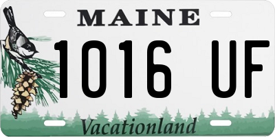 ME license plate 1016UF