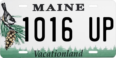 ME license plate 1016UP