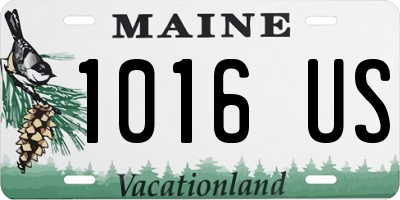 ME license plate 1016US