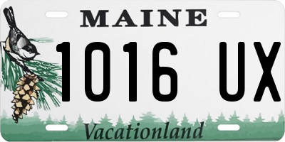 ME license plate 1016UX