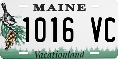 ME license plate 1016VC