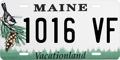 ME license plate 1016VF