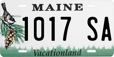 ME license plate 1017SA