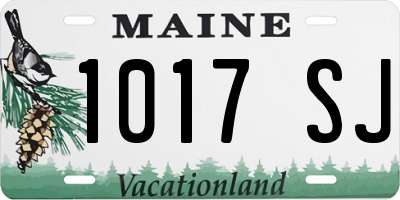 ME license plate 1017SJ