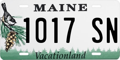 ME license plate 1017SN