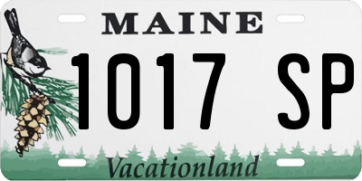 ME license plate 1017SP