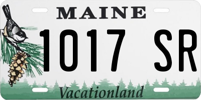 ME license plate 1017SR