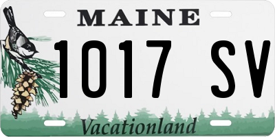 ME license plate 1017SV