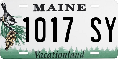 ME license plate 1017SY