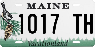 ME license plate 1017TH
