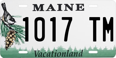 ME license plate 1017TM